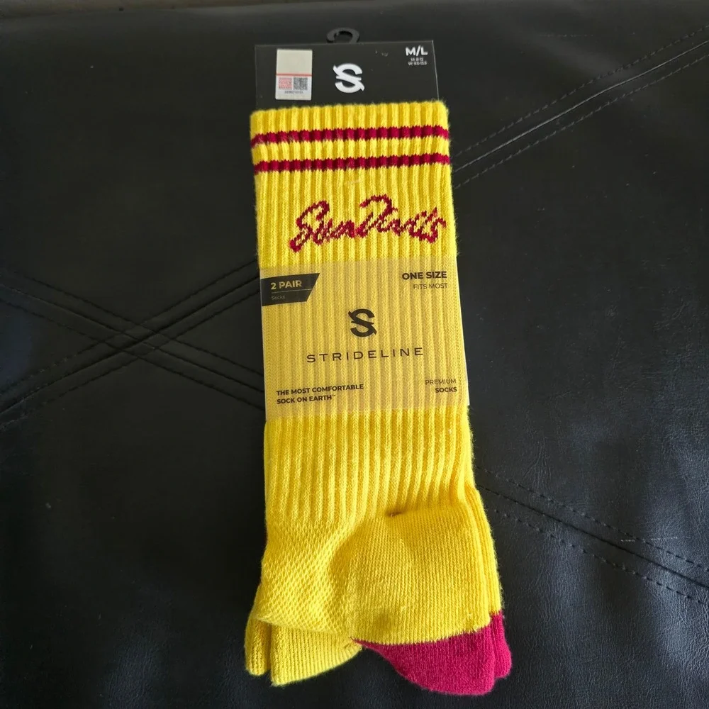 Strideline ASU Sundevils Socks Size Medium/Large 2 pair New Arizona State
